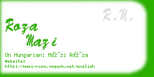 roza mazi business card